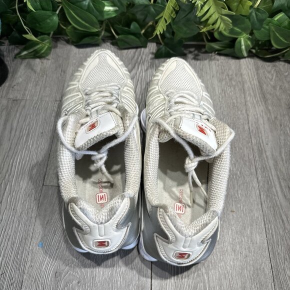 Nike Shox TL Shoes Mens Size 10.5 Running White Metallic Silver AV3595-100 - Picture 6 of 11